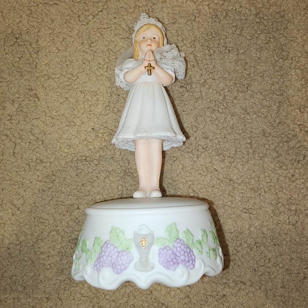 First communion girl music box